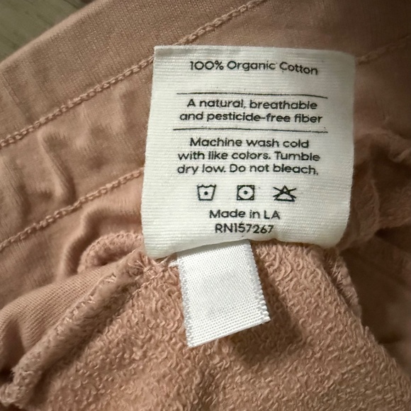 Mate the Label Women’s Dusty Rose Organic Cotton Sweat Short Size XS - Picture 4 of 5